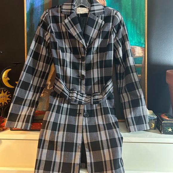 Dynamite Y2K Monochrome Plaid Jacket Size 5 - Picture 16 of 16